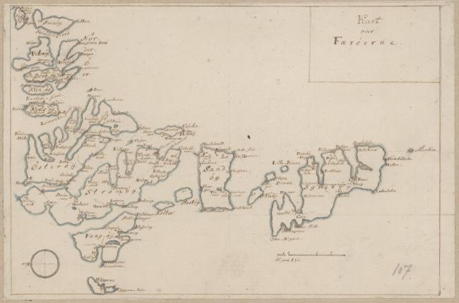 Kart over Færøyene